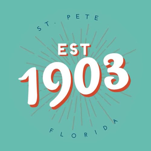 St. Pete, Florida Est. 1903 graphic badge