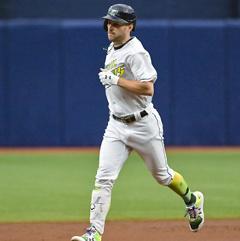 Brandon Rays playing baseball