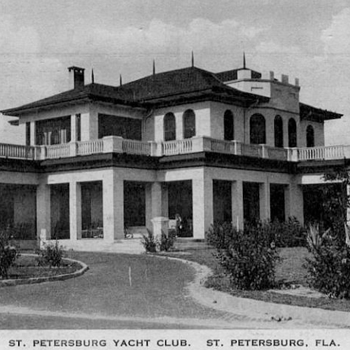Historic postcard of the St. Petersburg Yacht Club, St. Petersburg, Florida
