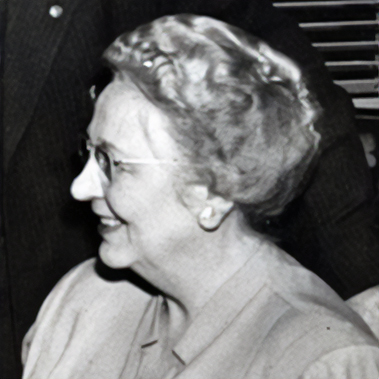 A photo of Mary Reeser in a collared blouse with her hair pinned up
