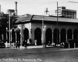 Open Air Post Office on the corner of 4th St and 1st Ave N. c. 1930. Open Air Post Office on the corner of 4th St and 1st Ave N. c. 1930.