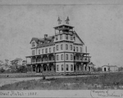 Detroit Hotel, on the corner of Central Ave and 2nd St N. c. 1888. Detroit Hotel, on the corner of Central Ave and 2nd St N. c. 1888.