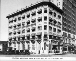 Central National Bank & Trust Company with the Pheil Hotel in the background. c. 1925 Central National Bank & Trust Company with the Pheil Hotel in the background. c. 1925