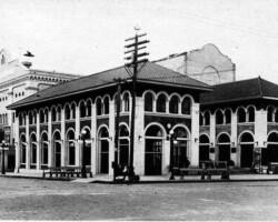 La Plaza Theater after the second front wing was added. c. 1920 La Plaza Theater after the second front wing was added. c. 1920