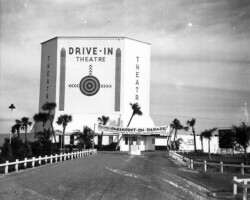 The Drive-in Theater, once located at 4th St and 72nd Ave N. c. 1942 The Drive-in Theater, once located at 4th St and 72nd Ave N. c. 1942