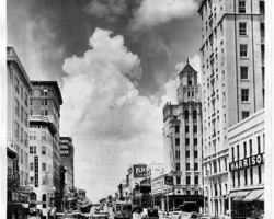 Central Ave looking west from 3rd St. Harrison's is on the right, and the Hall Building is on the left. c. 1940 Central Ave looking west from 3rd St. Harrison's is on the right, and the Hall Building is on the left. c. 1940