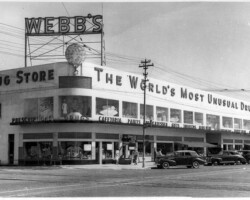 Webb's City with cars out front. c. 1942. Webb's City with cars out front. c. 1942.