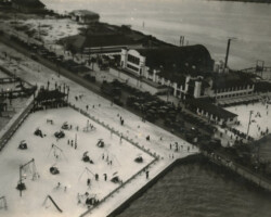 Aerial view of the Spa and Spa Beach, with the Solarium and Municipal Pier. c. 1917-1923