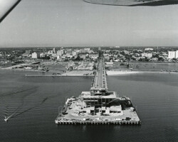 The St. Petersburg Pyramid Pier under construction. Date is estimated to be December 1971.
